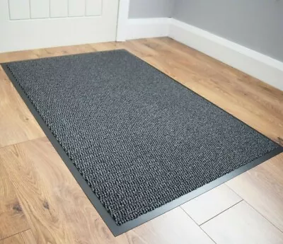 Grey Barrier Mat Runner Non Slip Heavy Duty Machine Washable Entryway Kitchen  • £62.95