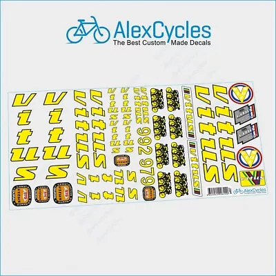 Restoration VITUS 972 979 Frame Fork Yellow Decals Stickers For Re-sprays + Gift • $23.70