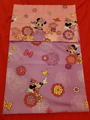 Disney Minnie Mouse Purple Curtains & Pink Valences 2 Each Pre-owned Nice • $24.99