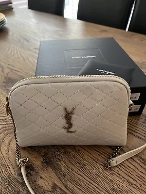 YSL Saint Laurent Bag Chain Crossbody Leather Gaby Pouch Handbag Wallet Women • $1200