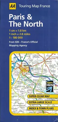 LIKE NEW - Paris And The North: No. 7 (AA Road Map France Series) • £2.99