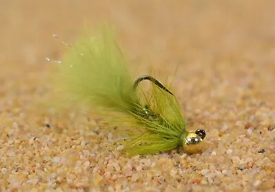 6 Ct - Tungsten Micro Olive Wooly Bugger Jig Head Fly - Euro Nymph - Hanak Hook • $12.99