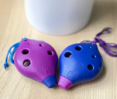 2 Brilliant 6 Hole SC Purple+Blue ABS Resin Ocarina Easy To Learn & Great Gift! • $12.95