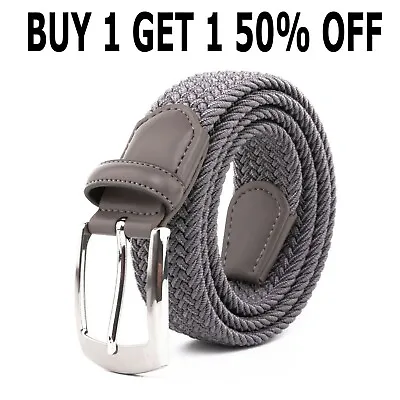 Elastic Fabric Braided BeltEnduring Stretch Woven Belt For Unisex Men/Women/Jun • $9.95