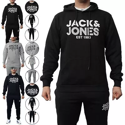 Mens Jack & Jones Tracksuit Slim Fit Fashion Gym Joggers Bottoms Jumper Hoodie • £18.99