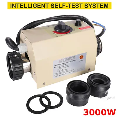 $132.98 • Buy 3KW 220V Electric Swimming Pool Water Heater Thermostat Bathtub SPA Heating Pump