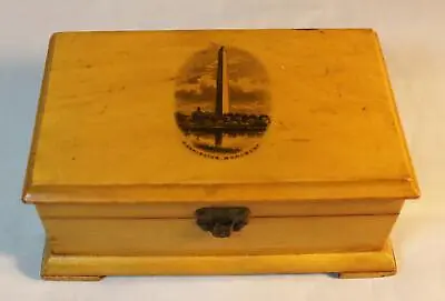 $35 • Buy Antique Mauchline Ware Casket Trinket Box Washington Monument