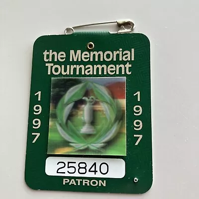 1997 Memorial Tournament Muirfield Village Golf Club Badge Vijay Singh Wins • $9