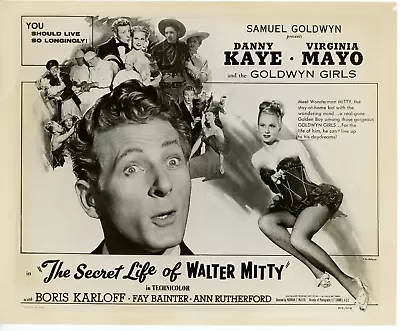 Vintage 8x10 Phot The Secret Life Of Walter Mitty 1947 Danny Kaye Virginia Mayo • $15.99