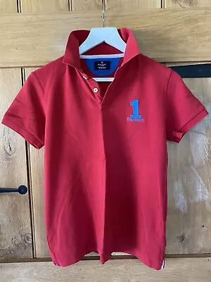 £1.45 • Buy SUPERB BOYS AGE 15-16 Yrs HACKETT LONDON RED POLO SHIRT EXC USED COND