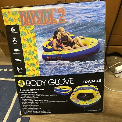 Body Glove Bayside 2 Person Yellow Water Skiing Inflatable Towable Tube • $132