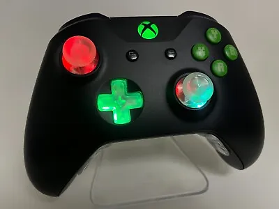 Microsoft Xbox One Controller - Black W Creeper Buttons - Custom LED Mod • $86