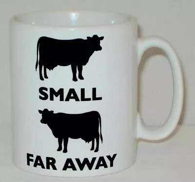 Small Cow Far Away Mug Can Be Personalised Funny Father Ted Joke Comedy Gift Cup • £10.99