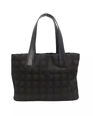 Pre Loved Chanel Jacquard And Leather Tote With Zipped Pockets  -  Tote Bags  - • $611