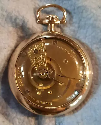 Large Vintage Elgin Displayback Pocket Watch (1920) Nice • $700