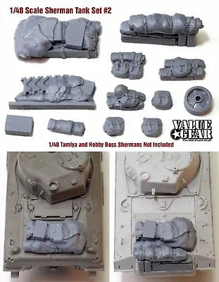 1/48 Allied Sherman Tank Set #2 (fits All 1/48 Tanks) - ValueGearResinStowage • $12