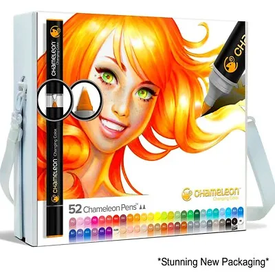 CHAMELEON Colour Tone Markers COMPLETE 52 Brush Pens Set +Case +Free Nibs MANGA  • $211.28