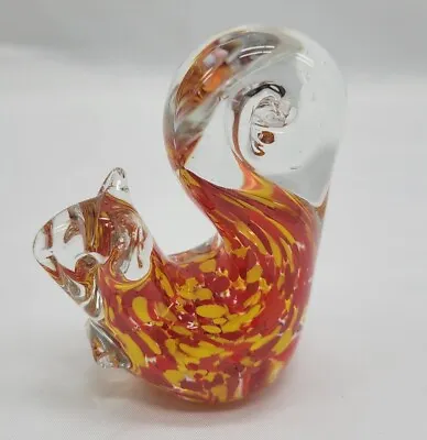 Murano Style Art Glass Millefiori Squirrel 3  Hand Blown Figurine Paperweight  • $11.25