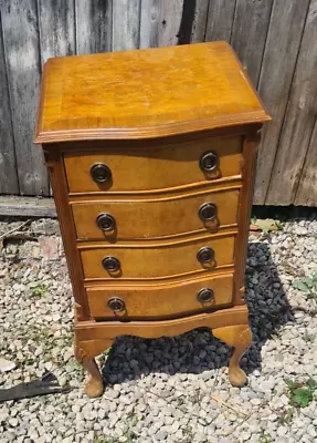 Antique Style Burr Walnut Chest Of Drawers / Bedside Cabinet. • £49.50