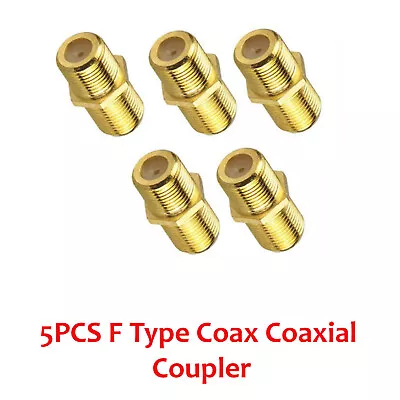 5 PCS F Type Coax Coaxial Cable Coupler Female Jack Adapter Connector • $5.85