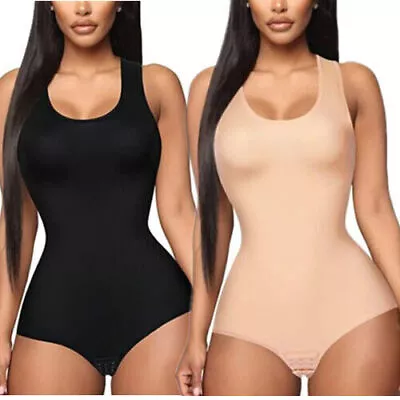 Women Waist Trainer Bodysuit Tummy Control Sculpting Shapewear Full Body Shaper • £5.99