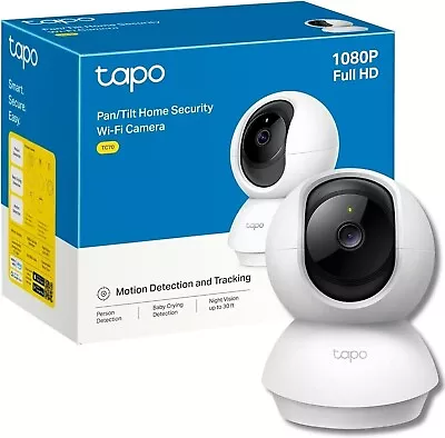 Tapo Pan Tilt Smart Security Camera Baby Monitor Indoor Cctv 360° Rotational • £19