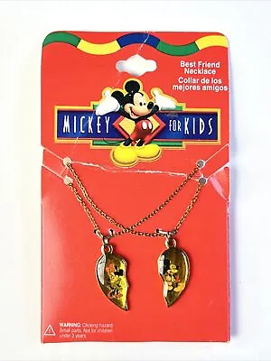 $29.99 • Buy New Vintage Disney Mickey For Kids Friendship Necklace Heart Set Minnie Mouse