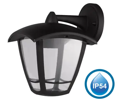 £22 • Buy Wall Light IP54 Garden Lantern Modern Black LED Outdoor Waterproof