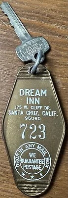Vintage 1960s DREAM INN Hotel Room Key & Fob #723 Santa Cruz California • $19.99