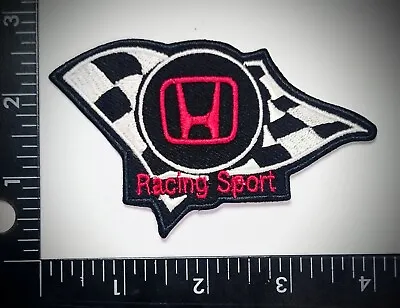 Honda Patch Checkered Flag Racing Championship Quality Sew Iron On Embroidery • $12.75