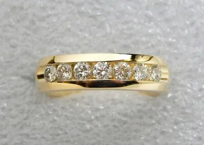 Mens 2Ct Lab Created Diamond Engagement Wedding Band Ring 14K Yellow Gold Plated • $111.99