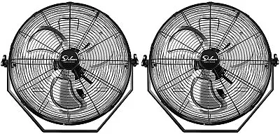 2PCS 18'' Industrial Wall Mount Fan 3 Speed Commercial Ventilation Fan For Patio • $124.99