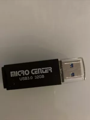 Micro Center32GB USB 3.0 Flash Drive School Work Backup Back Up Project • $3.83