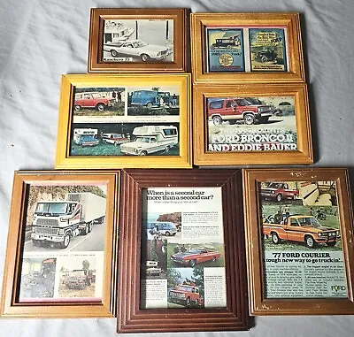 7pcs Framed Vintage Ford Advertising Mostly 70's And 80's  • $24.95