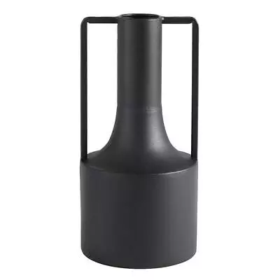 Black Metal Modern Vase Small For Home & Office Decor - Set Of 1 • $144.88