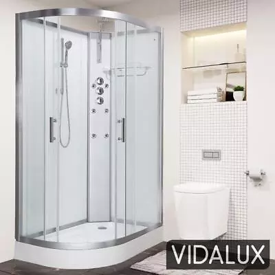 Shower Enclosure Cabin Vidalux Pure 1200 X 800 Right White Leak/Silcone Free • £769