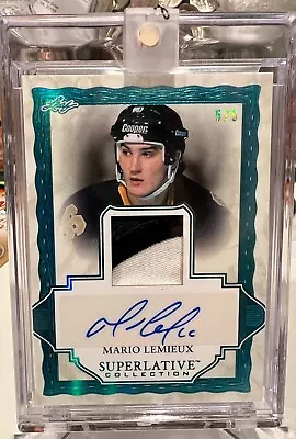 MARIO LEMIEUX 2019-20 Leaf Superlative Patch / Auto 5/5 • $199.99