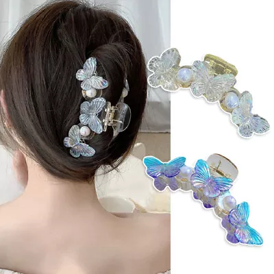 Hair Crab Claws Pearl Mermaid Color Hair Clips Large Barrettes Hair AccessoriesṄ • $3.71