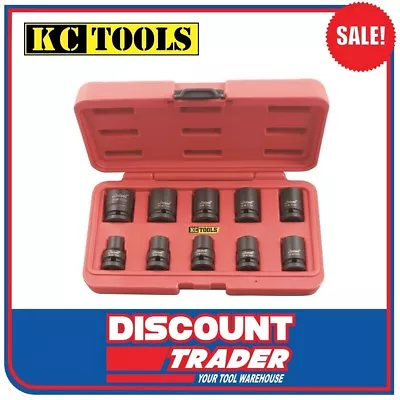 KC Tools 10 Piece 1/2  Drive Metric Impact Socket Set - 11305 • $59.90