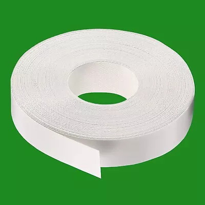 5m X 48mm White Smooth Pre-Glued Iron-On Melamine Worktop Edge Tape • £8.49