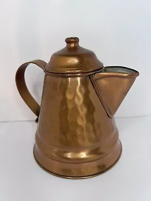 Vintage Gregorian Hammered Copper Coffee Pot Mid Century Kitchen Decor • $28.99