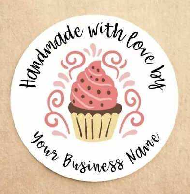 Personalised Cupcake Stickers Custom Business Cake Stickers Cake Box Labels • £20.29