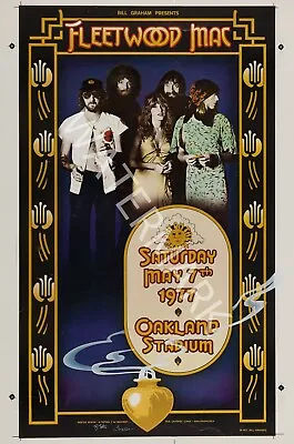 Fleetwood Mac - Oakland Stadium - 1977 Vintage Music Poster • $19.54
