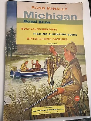 Rand McNally Michigan Road Atlas Boat LAUNCHING SITES FISHING AND HUNTING GUIDE • $59.95