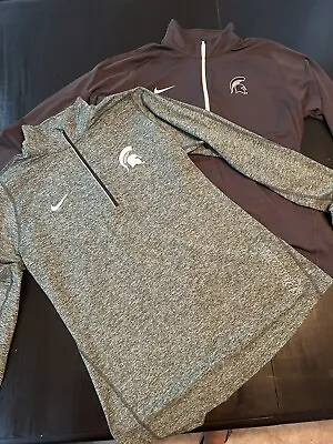 Nike Dri Fit Michigan State Spartans Womens Large 1/4 Zip Pullover 2 Available • $17.49