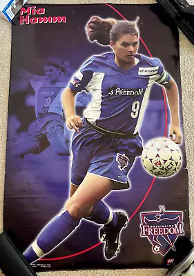 Mia Hamm Washington Freedom Poster Soccer WUSA Vtg Vintage 22  X 34  Starline • $64.99