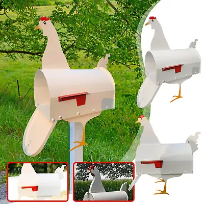 Garden Chicken Letterbox Ornament Chicken Farm Art Vertical Animal Letterbox NEW • £24.97