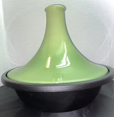 $560 • Buy Le Creuset 35 Cm LARGE TAGINE PALM Green Cast Iron/Stoneware Top New In Box.