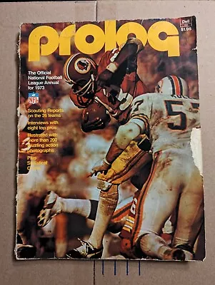 1973 Prolog Nfl Annual Magazine: Washington Redskins Vs Miami Dolphins- Used. • $19.99