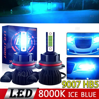 2X 9007 LED Headlight Bulbs Conversion Kit High Low Beam 8000K Super Bright Blue • $20.99